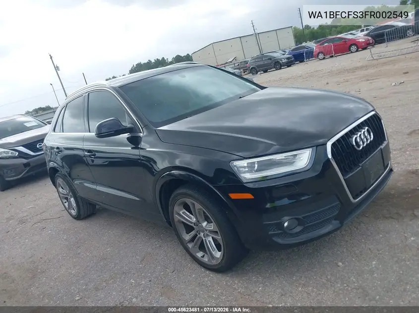 2015 Audi Q3 2.0T Premium Plus VIN: WA1BFCFS3FR002549 Lot: 45623481