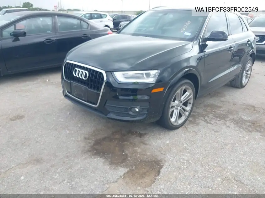 2015 Audi Q3 2.0T Premium Plus VIN: WA1BFCFS3FR002549 Lot: 45623481
