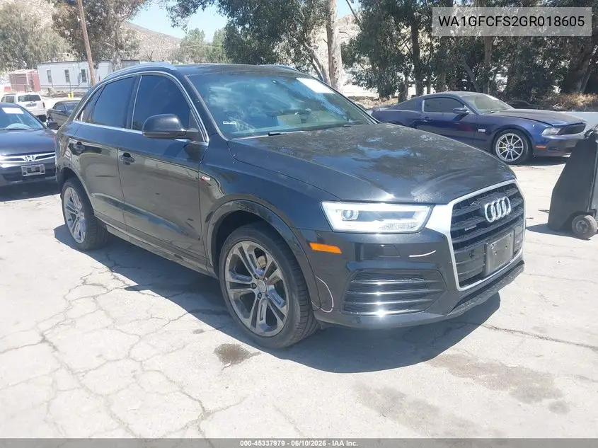 2016 Audi Q3 2.0T Premium Plus VIN: WA1GFCFS2GR018605 Lot: 45337979