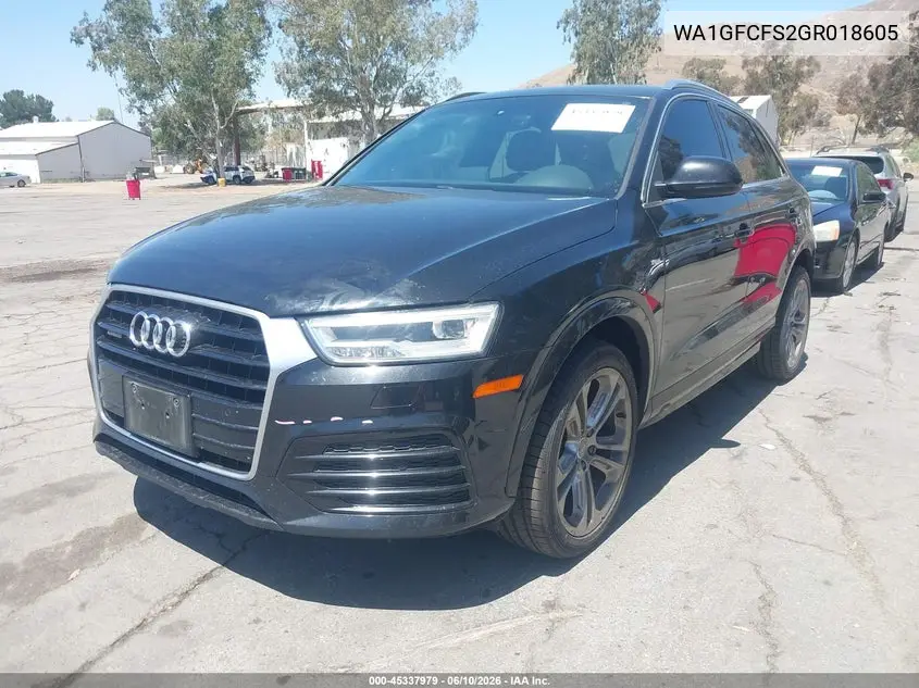 2016 Audi Q3 2.0T Premium Plus VIN: WA1GFCFS2GR018605 Lot: 45337979