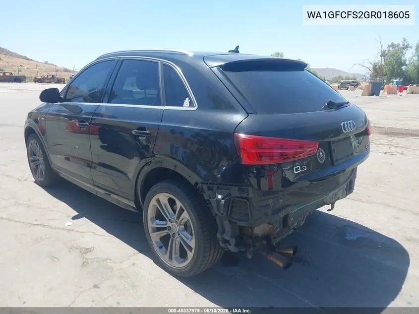 2016 Audi Q3 2.0T Premium Plus VIN: WA1GFCFS2GR018605 Lot: 45337979