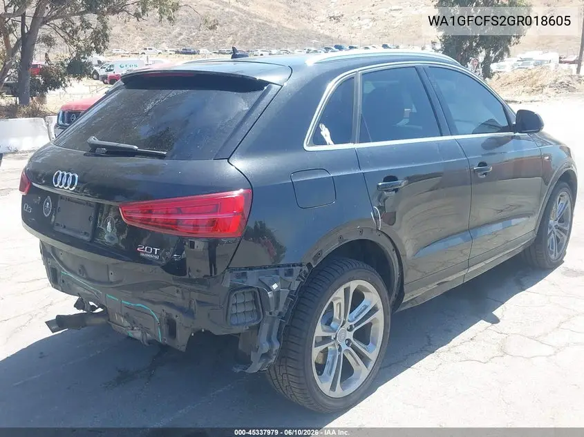 2016 Audi Q3 2.0T Premium Plus VIN: WA1GFCFS2GR018605 Lot: 45337979