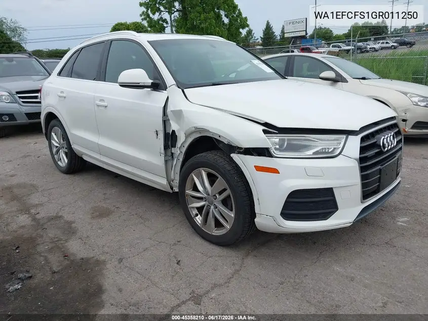 2016 Audi Q3 2.0T Premium Plus VIN: WA1EFCFS1GR011250 Lot: 45358210