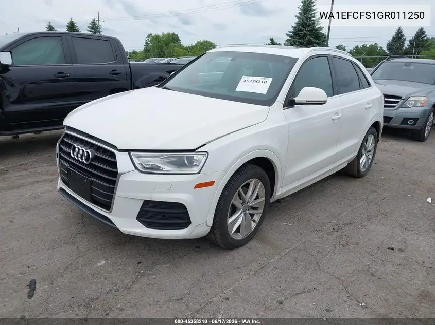 2016 Audi Q3 2.0T Premium Plus VIN: WA1EFCFS1GR011250 Lot: 45358210