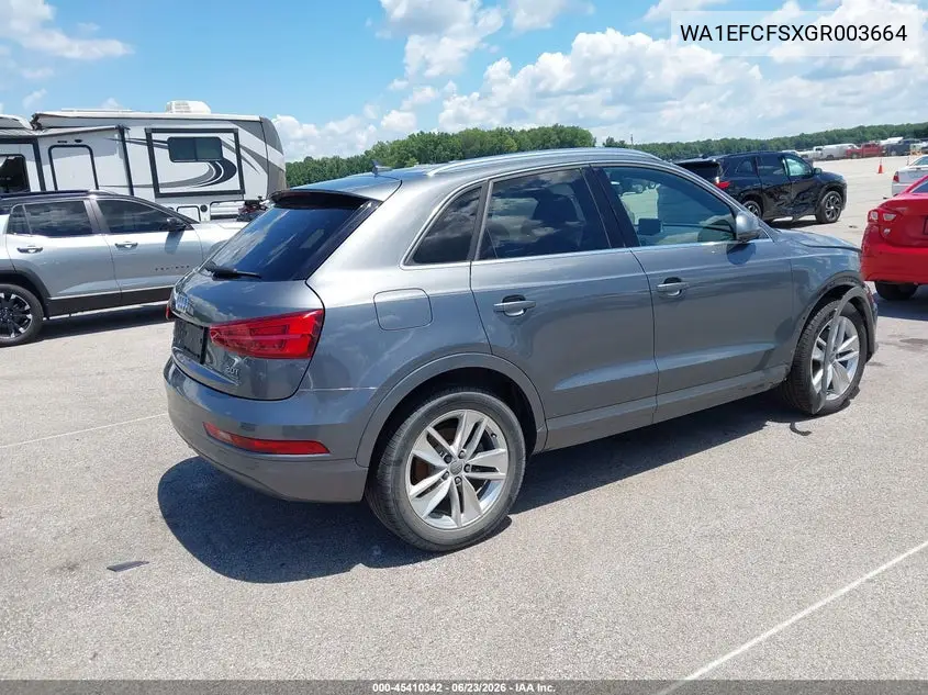 2016 Audi Q3 2.0T Premium Plus VIN: WA1EFCFSXGR003664 Lot: 45410342