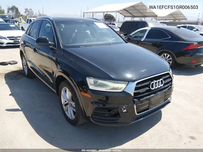 2016 Audi Q3 2.0T Premium Plus VIN: WA1EFCFS1GR006503 Lot: 45448661