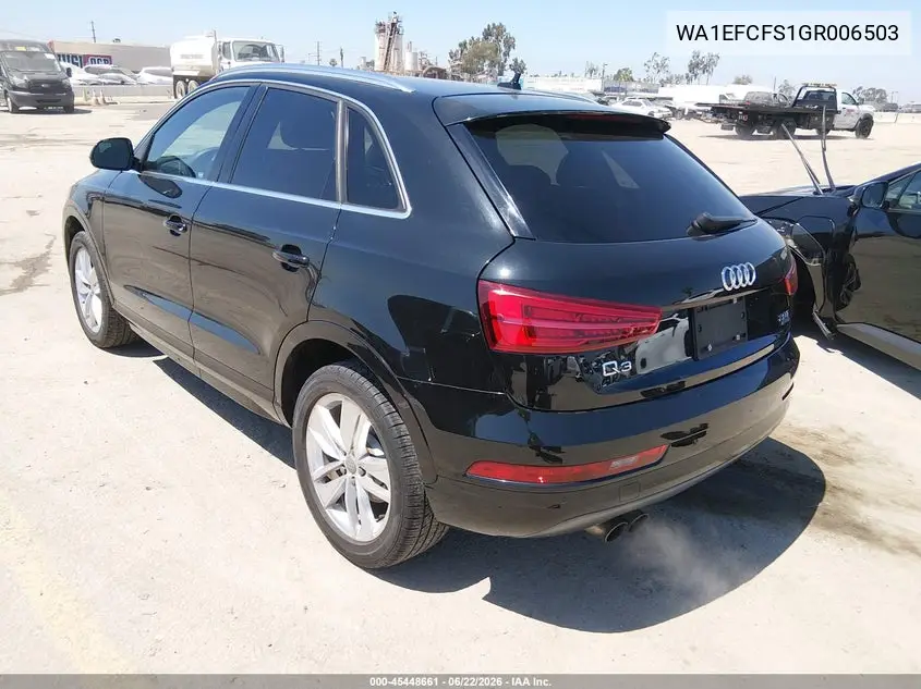 2016 Audi Q3 2.0T Premium Plus VIN: WA1EFCFS1GR006503 Lot: 45448661