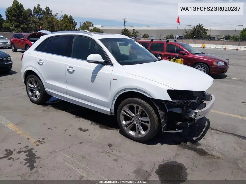 2016 Audi Q3 2.0T Premium Plus VIN: WA1GFCFS2GR020287 Lot: 45488491