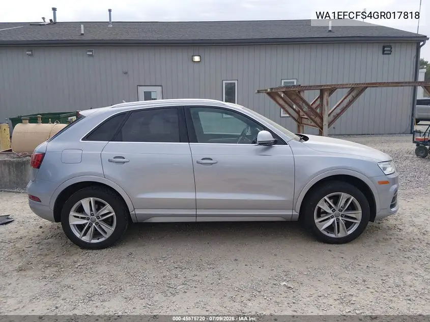 2016 Audi Q3 2.0T Premium Plus VIN: WA1EFCFS4GR017818 Lot: 45575720