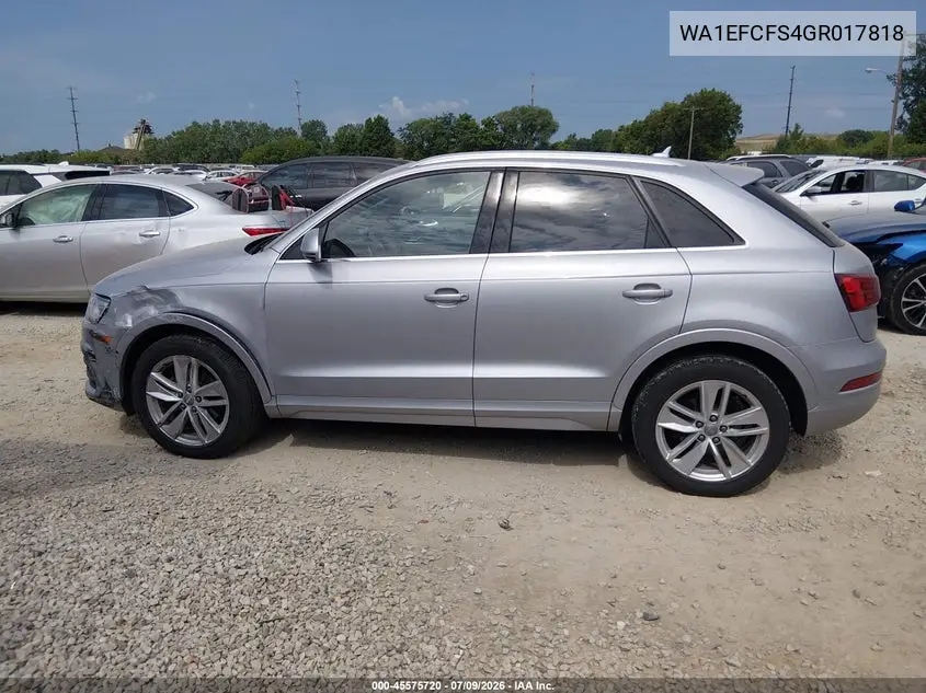 2016 Audi Q3 2.0T Premium Plus VIN: WA1EFCFS4GR017818 Lot: 45575720