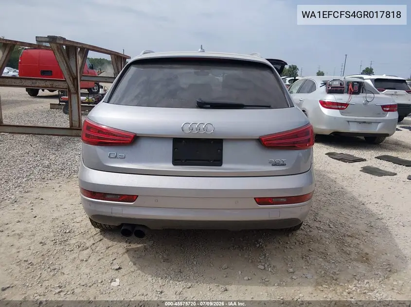 2016 Audi Q3 2.0T Premium Plus VIN: WA1EFCFS4GR017818 Lot: 45575720