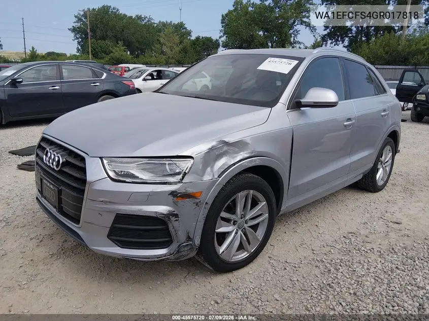 2016 Audi Q3 2.0T Premium Plus VIN: WA1EFCFS4GR017818 Lot: 45575720