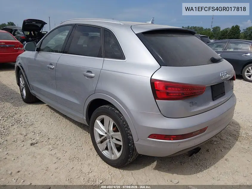 2016 Audi Q3 2.0T Premium Plus VIN: WA1EFCFS4GR017818 Lot: 45575720