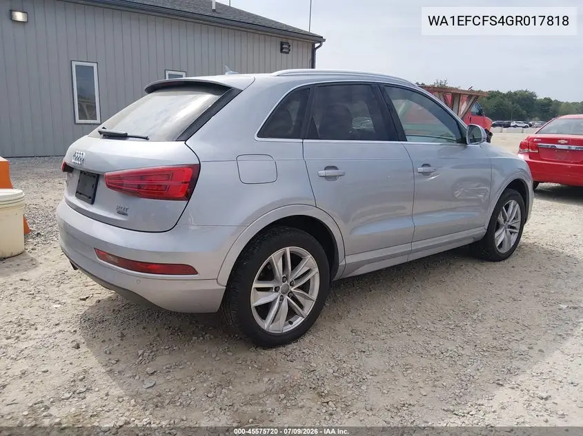 2016 Audi Q3 2.0T Premium Plus VIN: WA1EFCFS4GR017818 Lot: 45575720