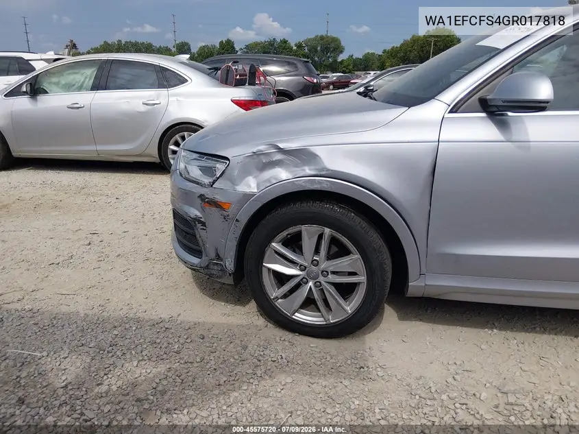 2016 Audi Q3 2.0T Premium Plus VIN: WA1EFCFS4GR017818 Lot: 45575720
