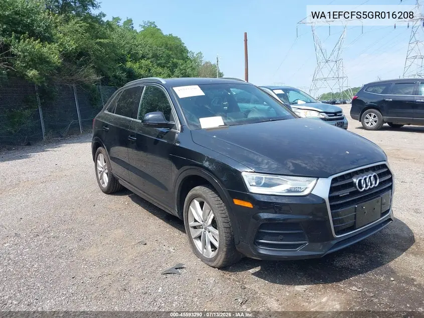 2016 Audi Q3 2.0T Premium Plus VIN: WA1EFCFS5GR016208 Lot: 45593290