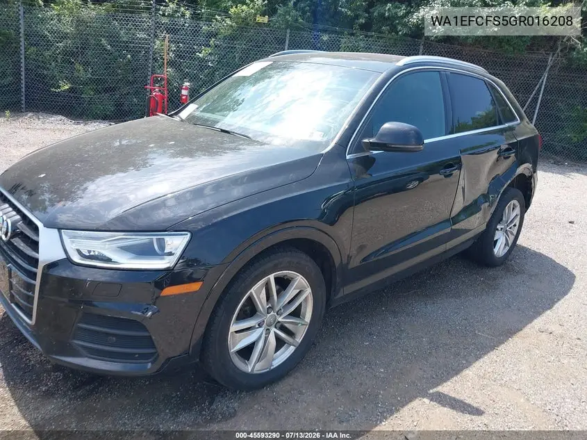 2016 Audi Q3 2.0T Premium Plus VIN: WA1EFCFS5GR016208 Lot: 45593290