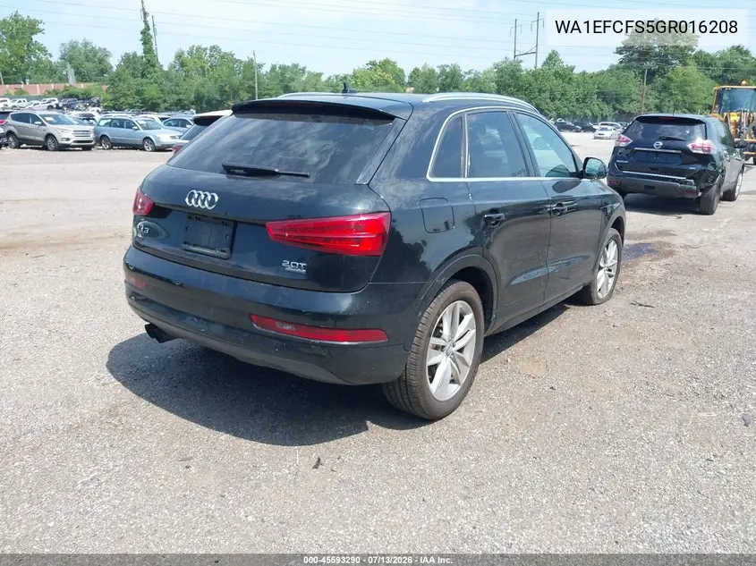 2016 Audi Q3 2.0T Premium Plus VIN: WA1EFCFS5GR016208 Lot: 45593290