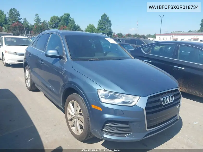 2016 Audi Q3 2.0T Premium Plus VIN: WA1BFCFSXGR018734 Lot: 45625385