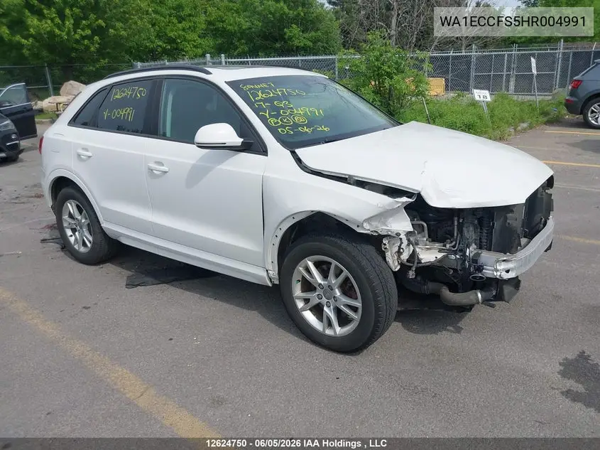 2017 Audi Q3 2.0T Komfort VIN: WA1ECCFS5HR004991 Lot: 12624750