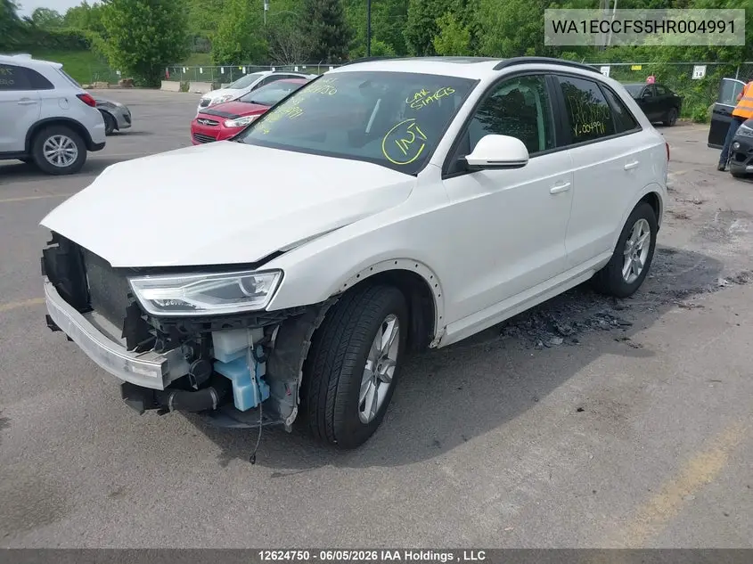 2017 Audi Q3 2.0T Komfort VIN: WA1ECCFS5HR004991 Lot: 12624750