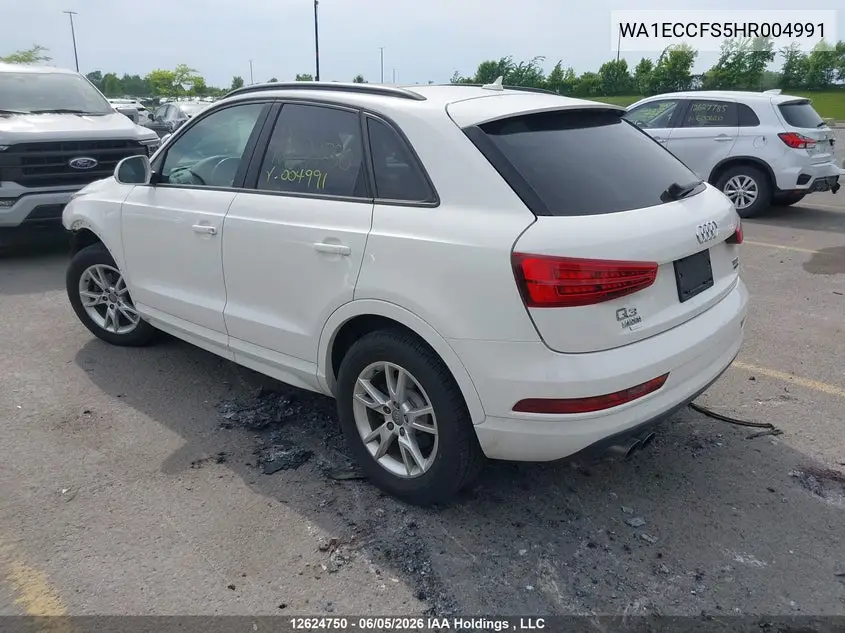 2017 Audi Q3 2.0T Komfort VIN: WA1ECCFS5HR004991 Lot: 12624750
