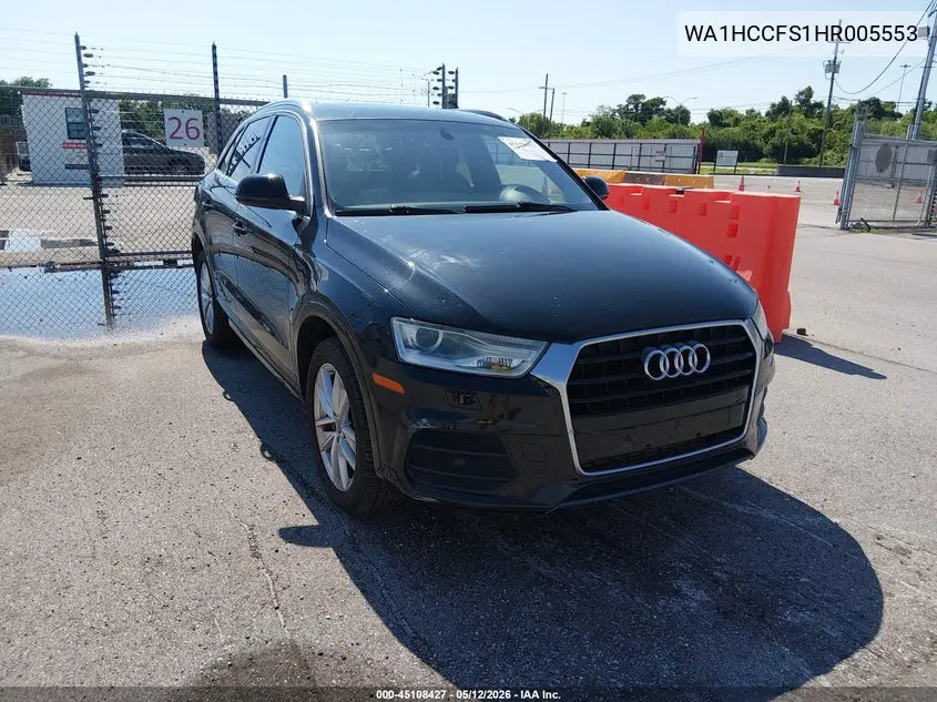 2017 Audi Q3 2.0T Premium VIN: WA1HCCFS1HR005553 Lot: 45108427