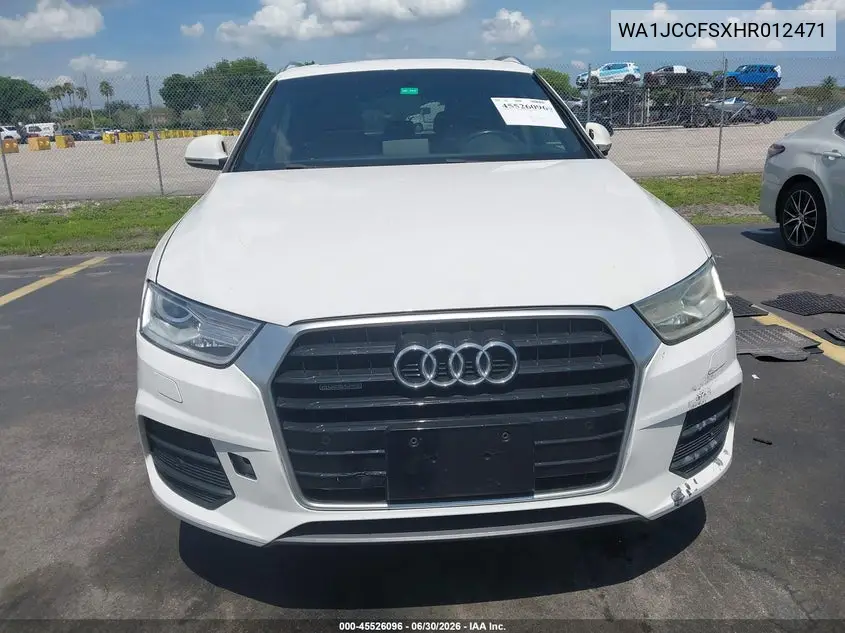 2017 Audi Q3 2.0T Premium VIN: WA1JCCFSXHR012471 Lot: 45526096