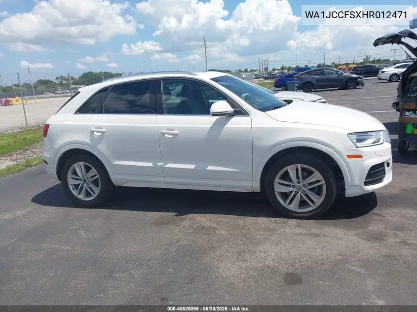 2017 Audi Q3 2.0T Premium VIN: WA1JCCFSXHR012471 Lot: 45526096