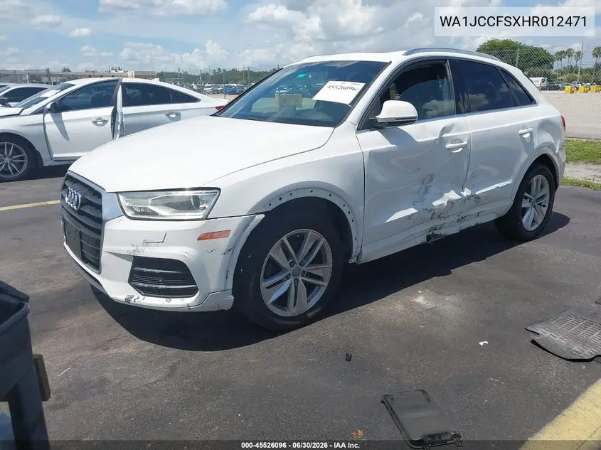 2017 Audi Q3 2.0T Premium VIN: WA1JCCFSXHR012471 Lot: 45526096