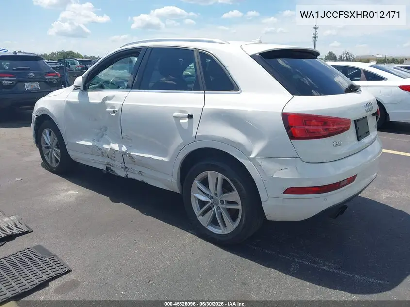 2017 Audi Q3 2.0T Premium VIN: WA1JCCFSXHR012471 Lot: 45526096