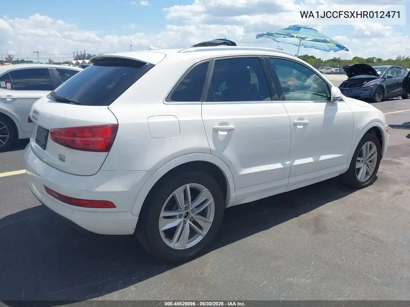 2017 Audi Q3 2.0T Premium VIN: WA1JCCFSXHR012471 Lot: 45526096