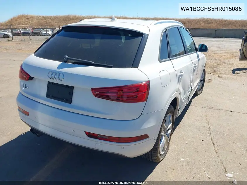 2017 Audi Q3 2.0T Premium VIN: WA1BCCFS5HR015086 Lot: 45562776