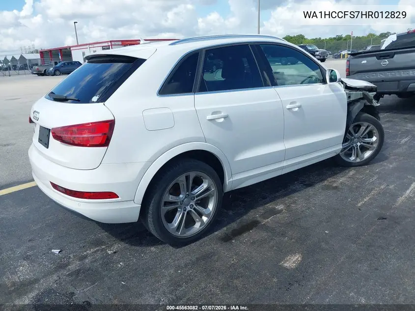 2017 Audi Q3 2.0T Premium VIN: WA1HCCFS7HR012829 Lot: 45563082