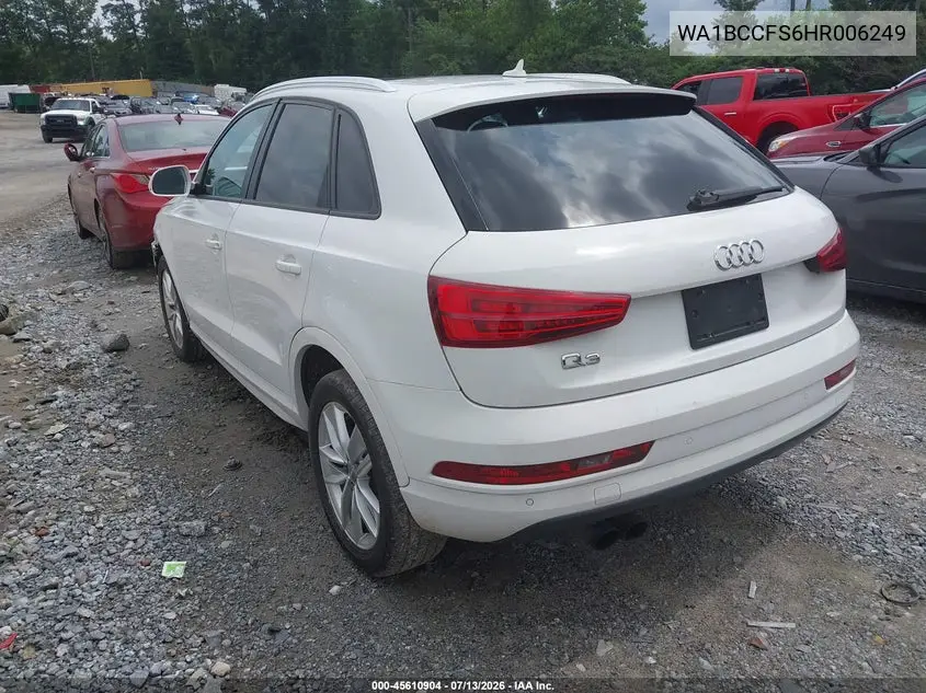 2017 Audi Q3 2.0T Premium VIN: WA1BCCFS6HR006249 Lot: 45610904