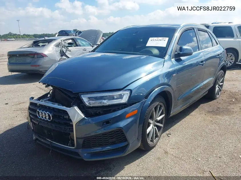 2018 Audi Q3 2.0T Premium VIN: WA1JCCFS8JR022759 Lot: 45342074