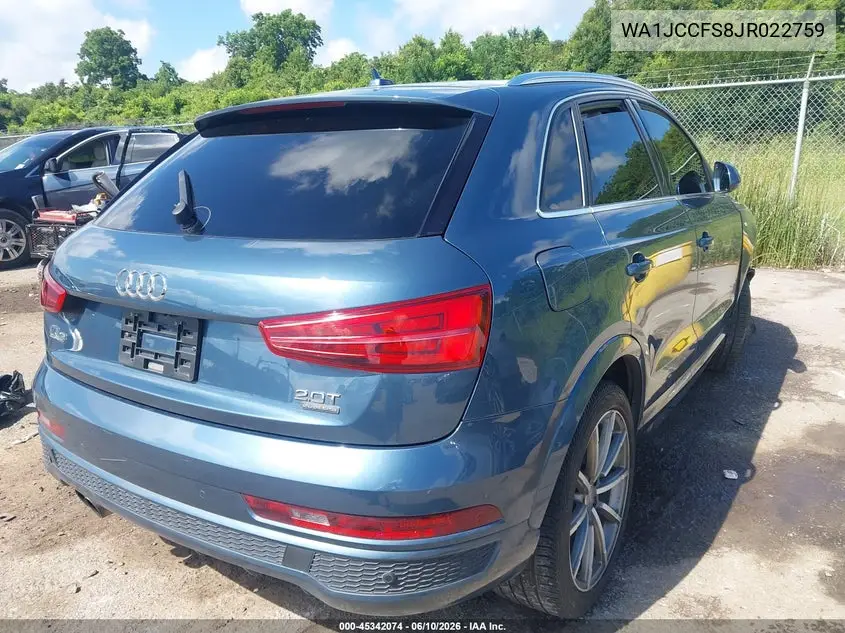 2018 Audi Q3 2.0T Premium VIN: WA1JCCFS8JR022759 Lot: 45342074