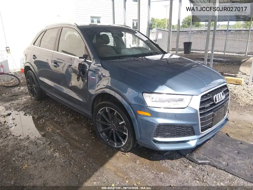 2018 Audi Q3 2.0T Premium/2.0T Sport Premium VIN: WA1JCCFS0JR027017 Lot: 45347100