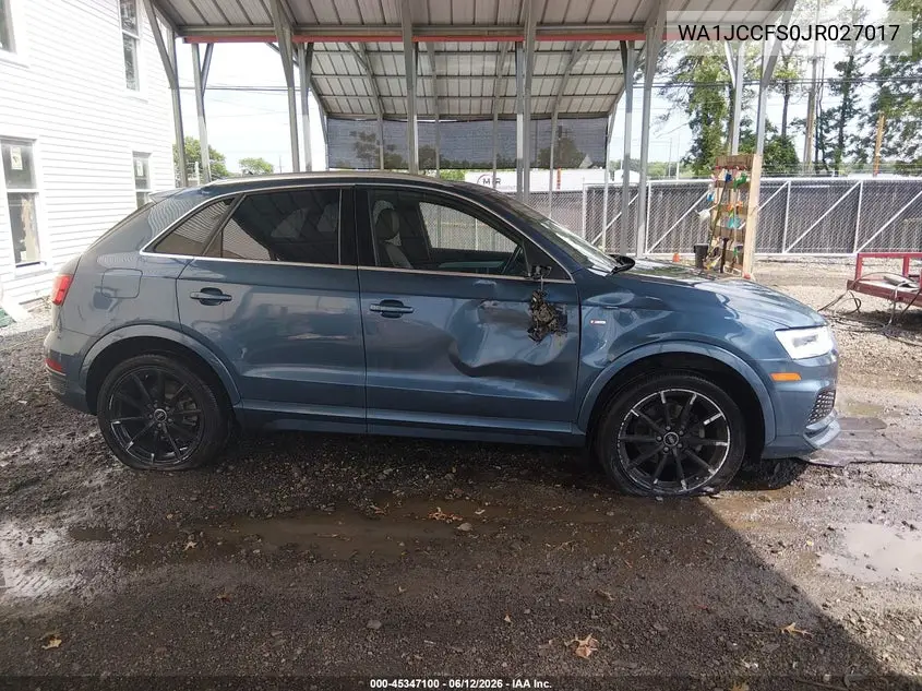 2018 Audi Q3 2.0T Premium/2.0T Sport Premium VIN: WA1JCCFS0JR027017 Lot: 45347100