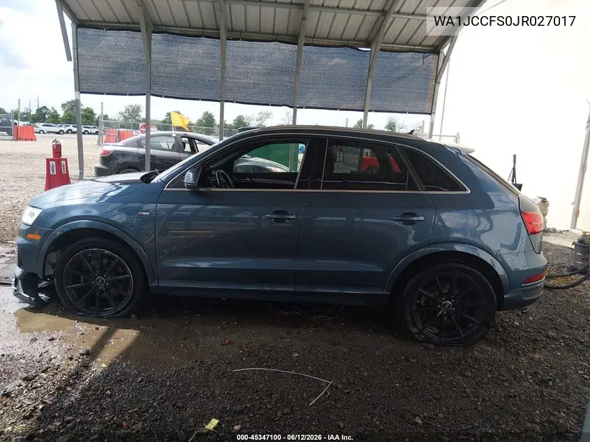 2018 Audi Q3 2.0T Premium/2.0T Sport Premium VIN: WA1JCCFS0JR027017 Lot: 45347100