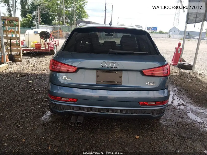 2018 Audi Q3 2.0T Premium/2.0T Sport Premium VIN: WA1JCCFS0JR027017 Lot: 45347100