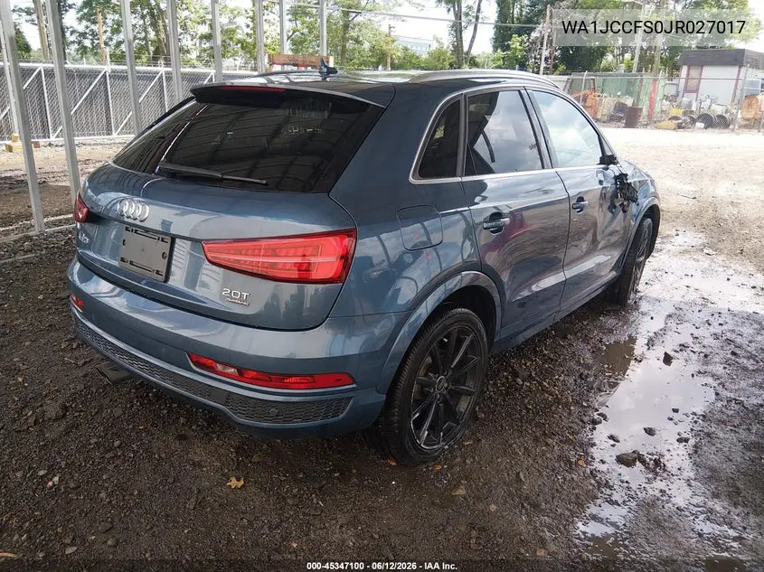 2018 Audi Q3 2.0T Premium/2.0T Sport Premium VIN: WA1JCCFS0JR027017 Lot: 45347100