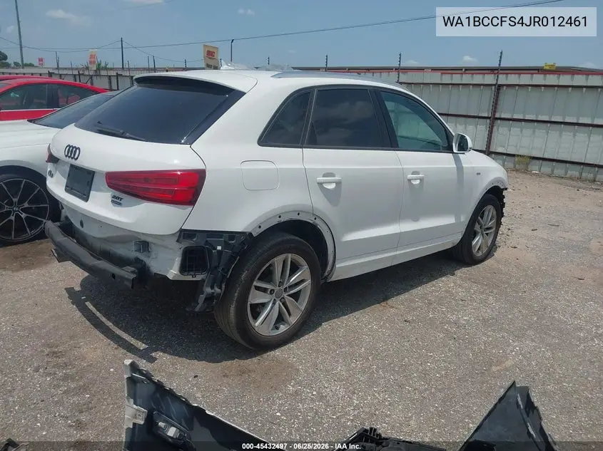 2018 Audi Q3 2.0T Premium/2.0T Sport Premium VIN: WA1BCCFS4JR012461 Lot: 45432497