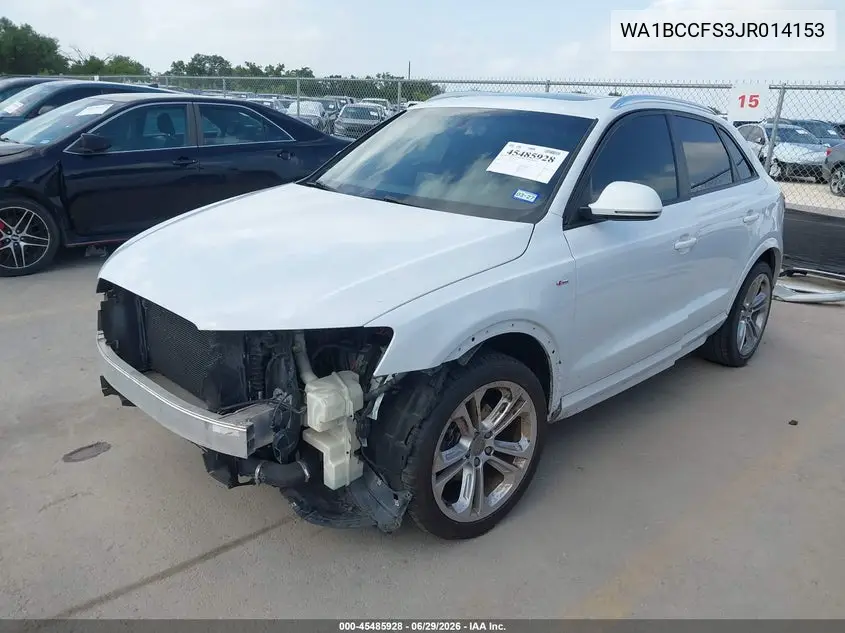 2018 Audi Q3 2.0T Premium/2.0T Sport Premium VIN: WA1BCCFS3JR014153 Lot: 45485928
