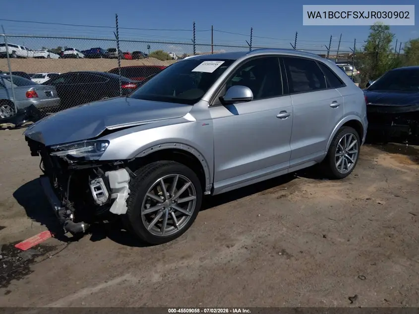 2018 Audi Q3 2.0T Premium/2.0T Sport Premium VIN: WA1BCCFSXJR030902 Lot: 45509058