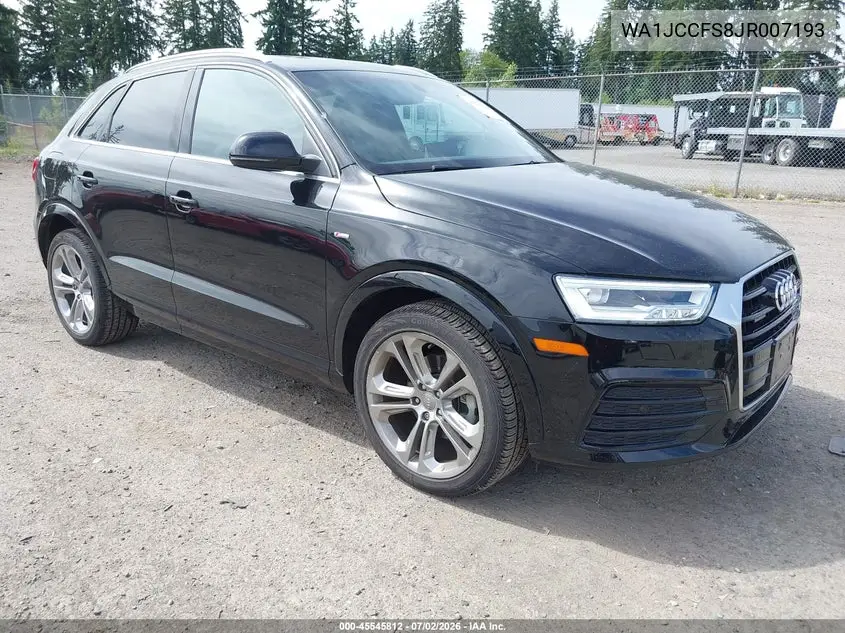 2018 Audi Q3 2.0T Premium/2.0T Sport Premium VIN: WA1JCCFS8JR007193 Lot: 45545812