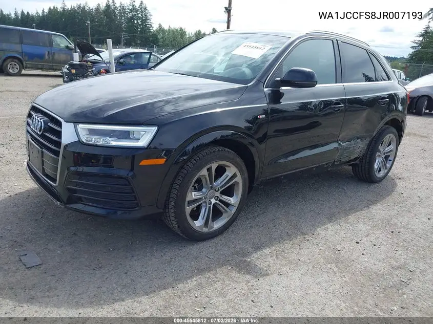 2018 Audi Q3 2.0T Premium/2.0T Sport Premium VIN: WA1JCCFS8JR007193 Lot: 45545812