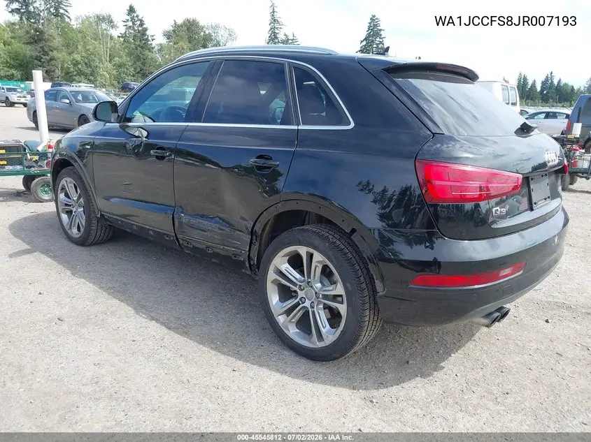 2018 Audi Q3 2.0T Premium/2.0T Sport Premium VIN: WA1JCCFS8JR007193 Lot: 45545812