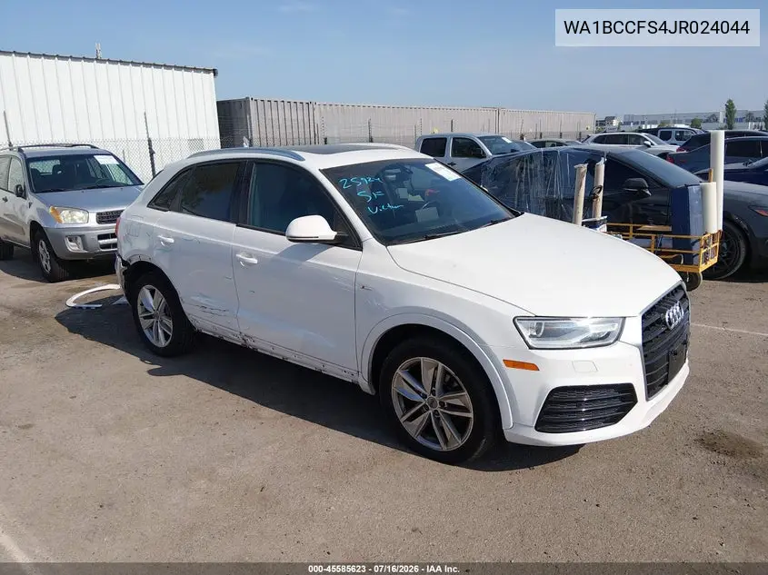 2018 Audi Q3 2.0T Premium/2.0T Sport Premium VIN: WA1BCCFS4JR024044 Lot: 45585623