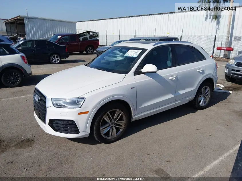 2018 Audi Q3 2.0T Premium/2.0T Sport Premium VIN: WA1BCCFS4JR024044 Lot: 45585623